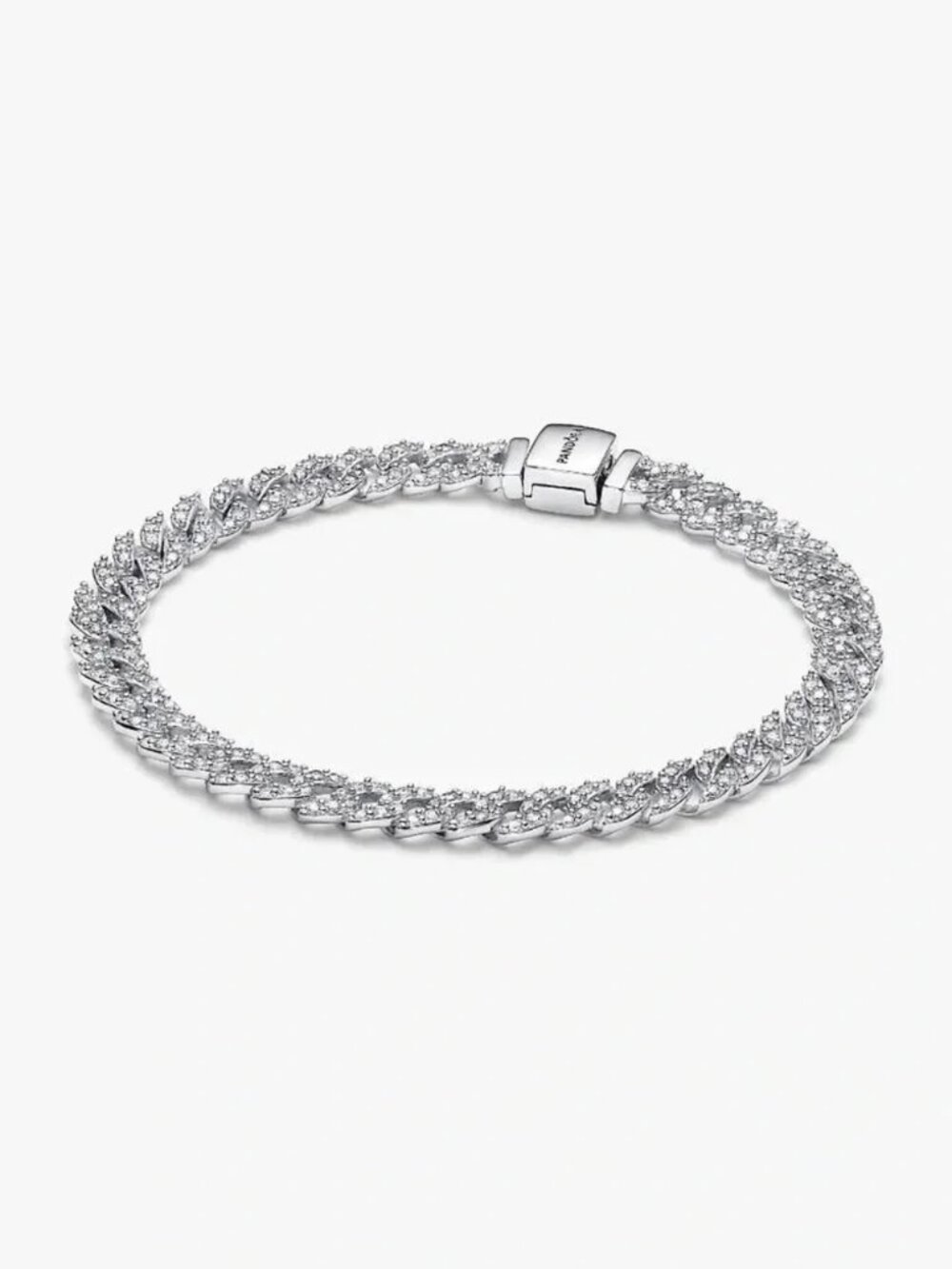 Pandora Silver Crystal Pavé Link Bracelet